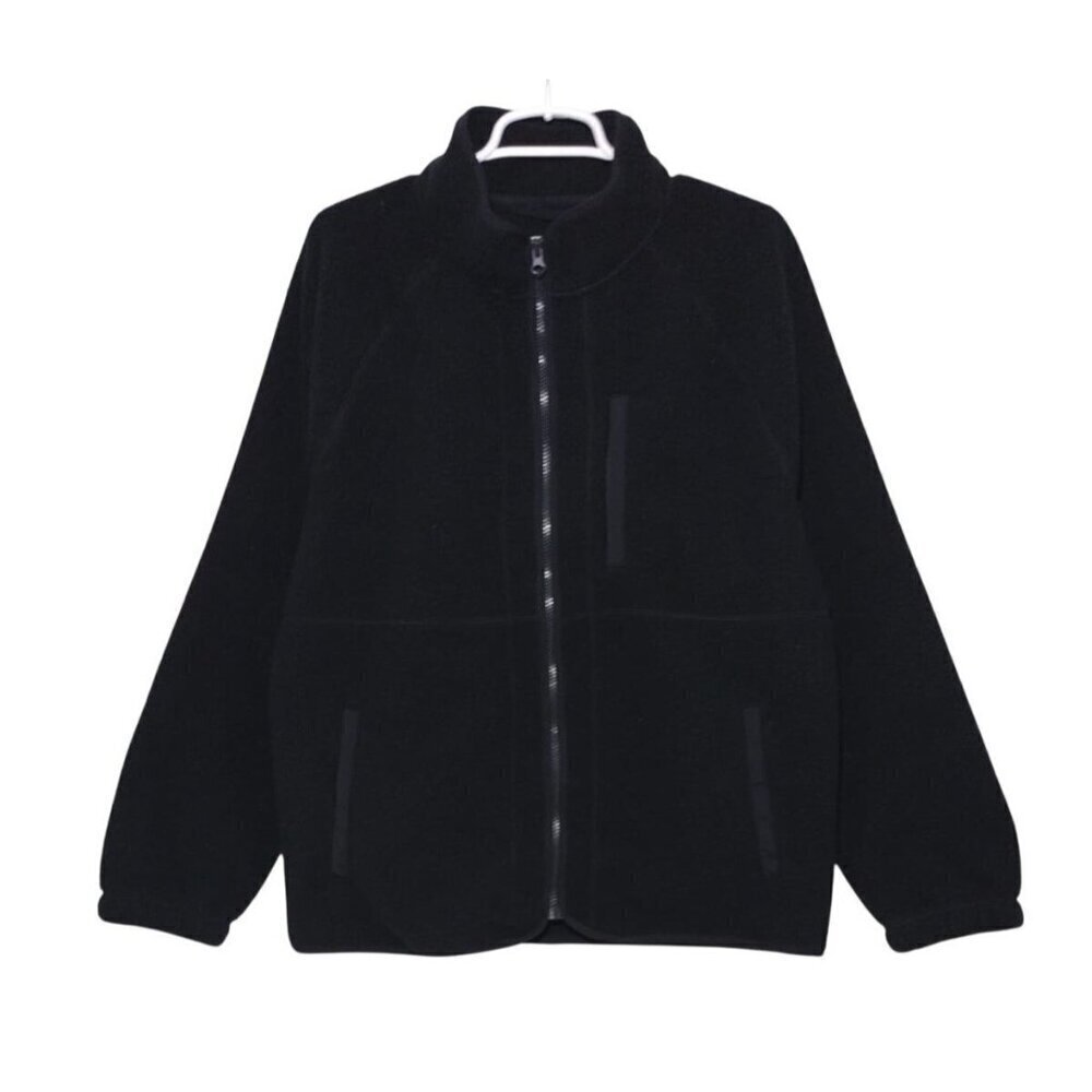 Goodfellow & Co Mens Black Faux Fur Zip-Up Jacket M. NWOT